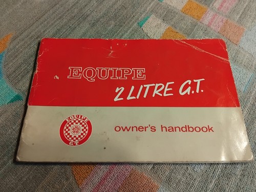 Bond equipe litre - gt, owner's