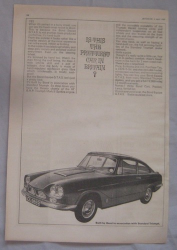 1965 bond equipe - gt4s, original