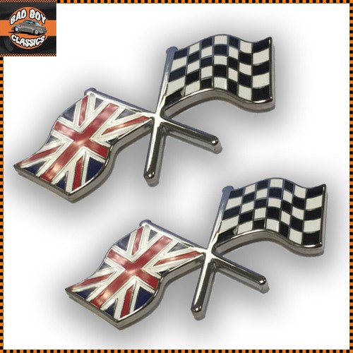 Chequered flag union jack - 2x,