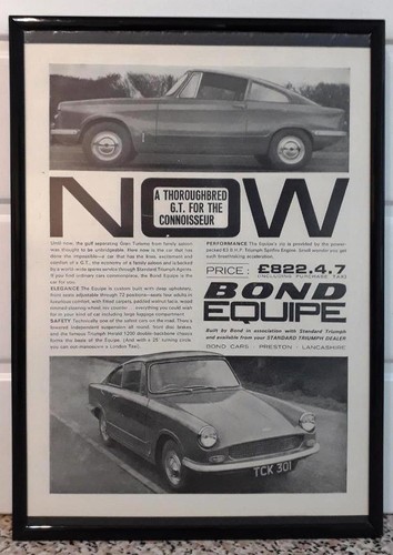 Framed original classic car - framed,